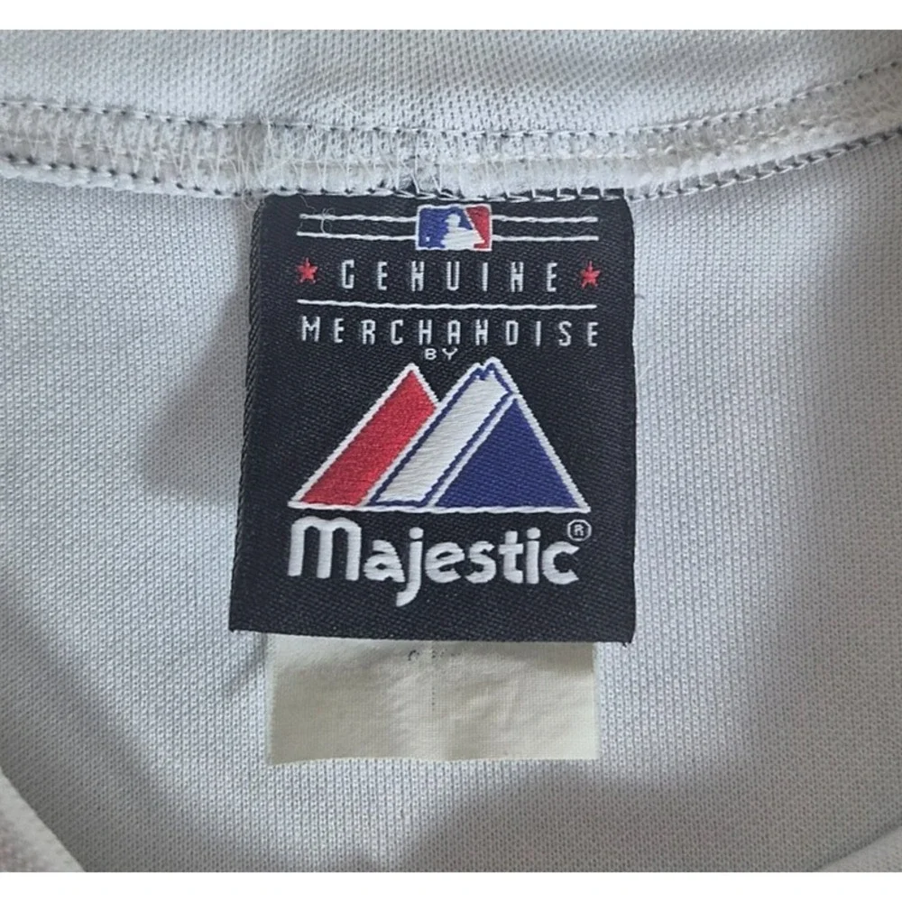 Atlanta Braves Majestic Mens Jersey White Embroidered Small - Picture 2 of 4